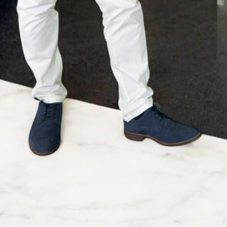 Chaussure Bleu tige Cuir