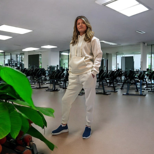 Ensemble Jogging Molletonné à Capuche – Blanc
