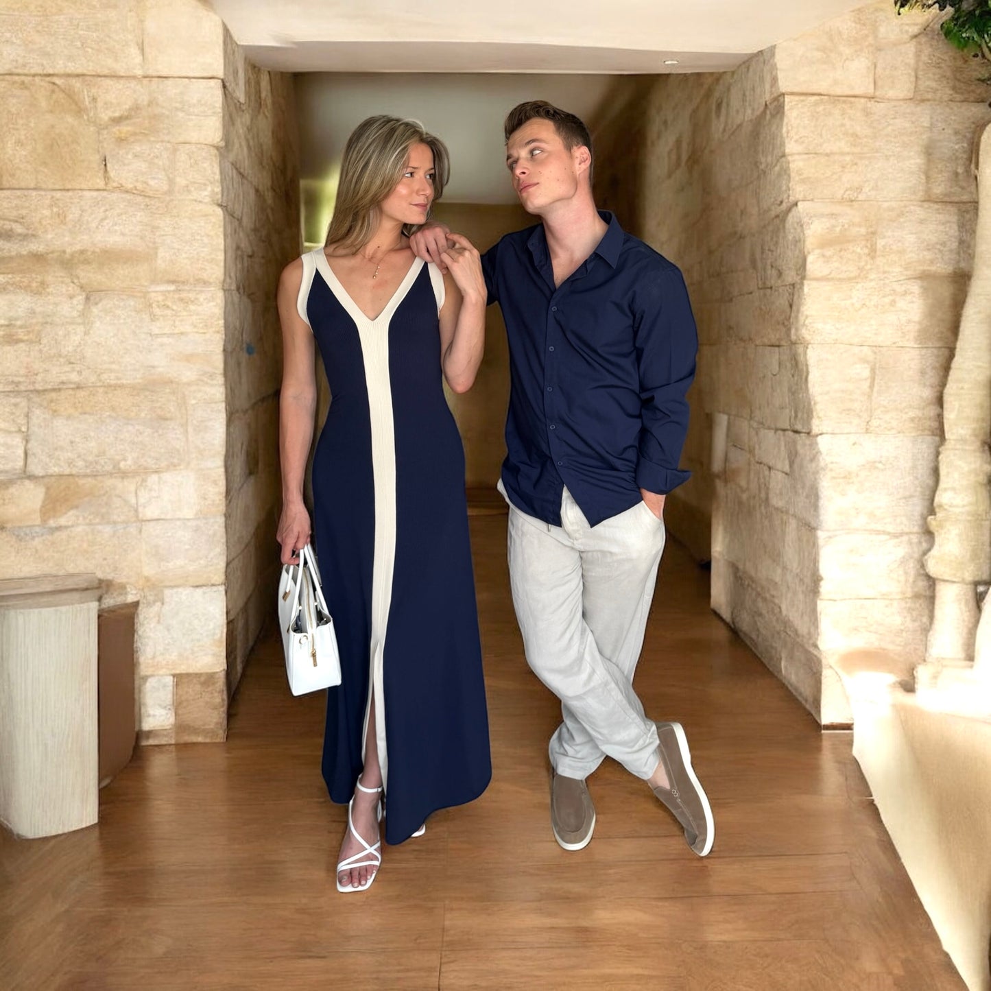 Le Couple Été Contraste Marine