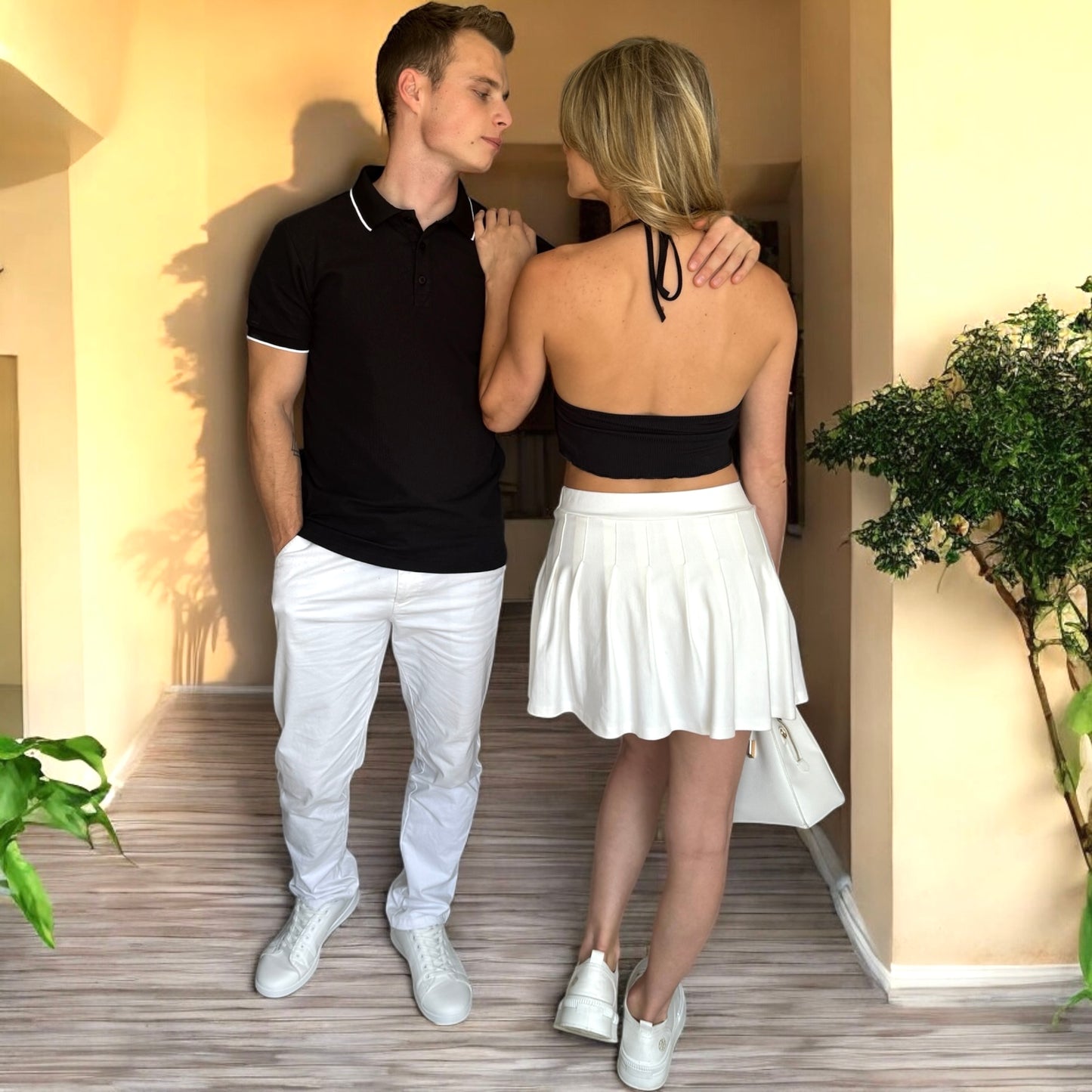 Le Couple Blanc & Bordeaux / noir
