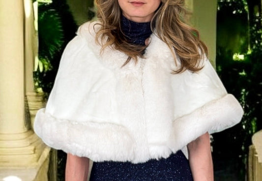 Boléro Poncho Blanc