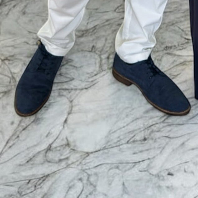 Chaussure Bleu tige Cuir