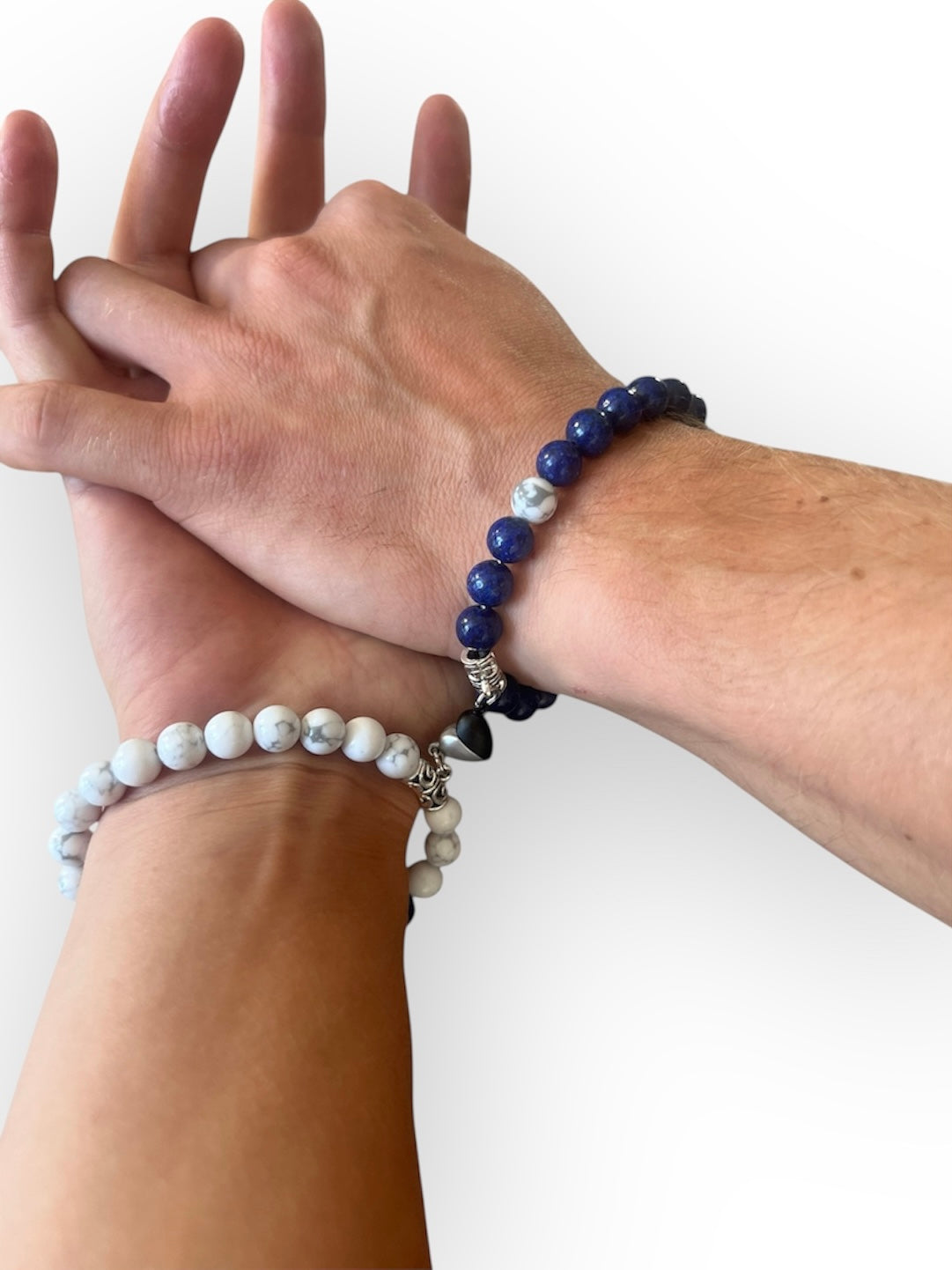 Bracelet de Couple avec Coeur Aimanté