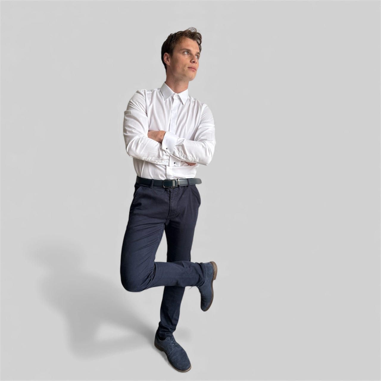 Chemise Blanche Cache Boutons 65/35