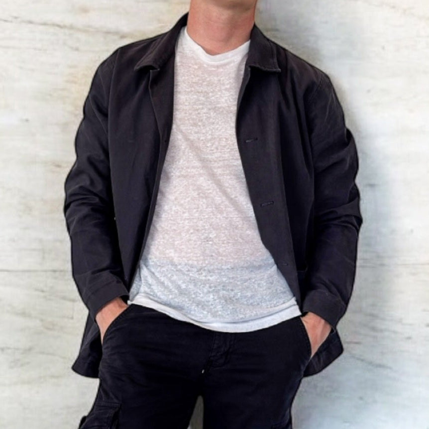 Veste Bleu coton