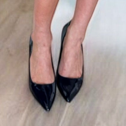 Escarpins Vernis à Talons – Bleu Marine