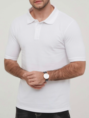 Polo Coton Piqué – Blanc - 100% coton