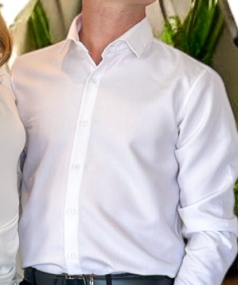Chemise Chevron Bambou Blanche