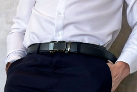 Ceinture Bleu croûte de cuir