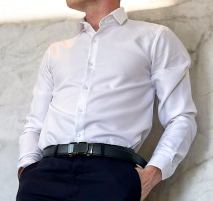 Chemise Chevron Bambou Blanche