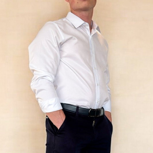 Chemise Chevron Bambou Blanche