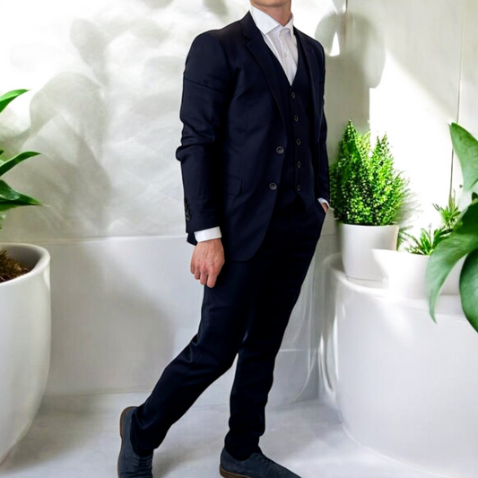 Costume 3 Pièces Bleu Marine