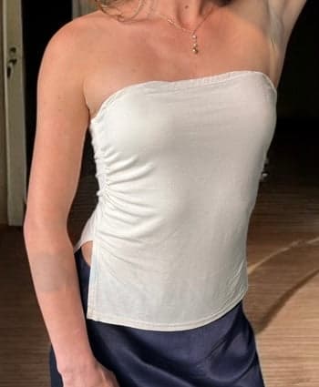 Top bustier beige