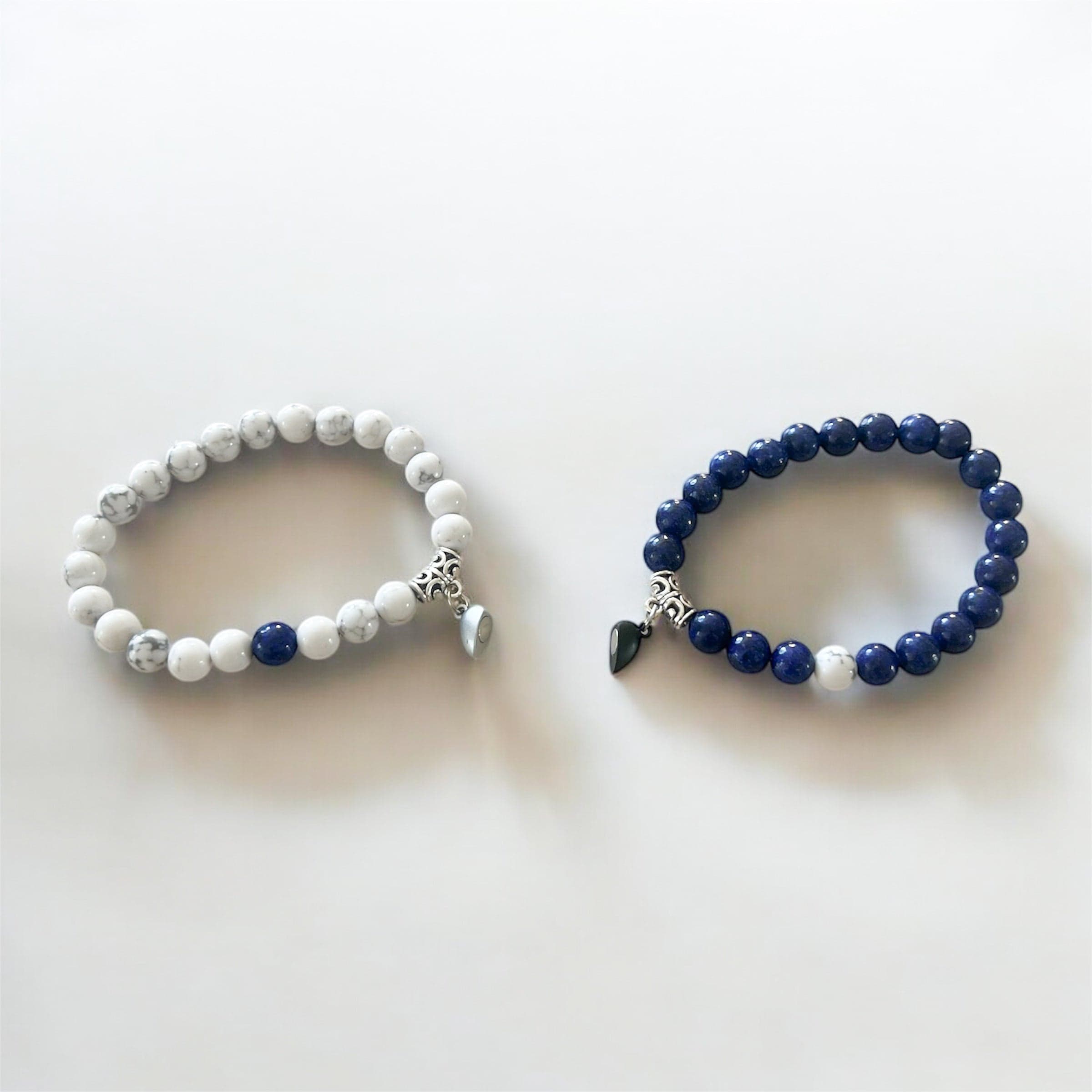 Bracelet de Couple avec Coeur Aimanté - miniature 2