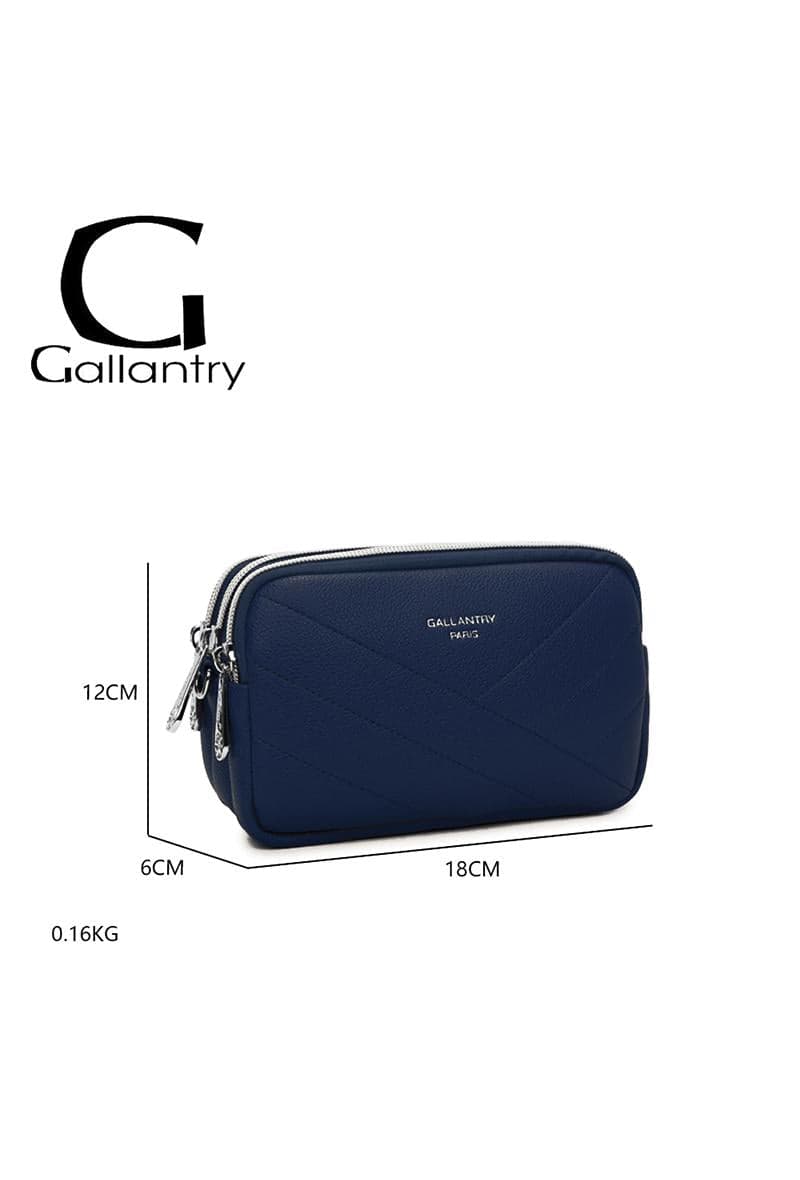 Pochette Bandoulière Bleu Foncé - miniature 2