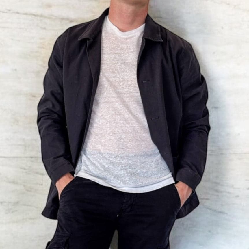 Veste Bleu coton - miniature 4