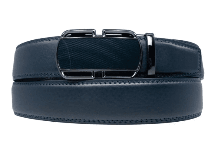 Ceinture Bleu croûte de cuir - miniature 4