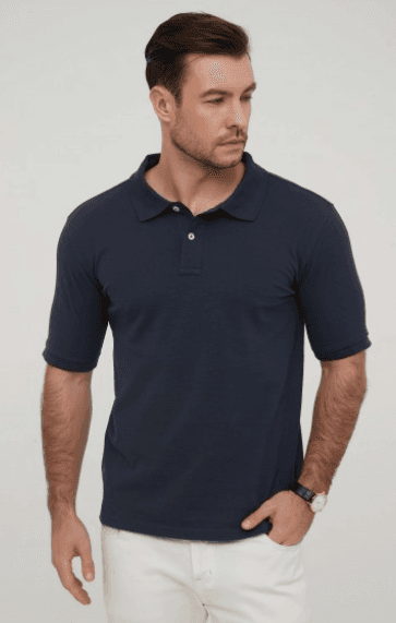 Polo Coton Piqué – Bleu Marine – 100% coton - miniature 2