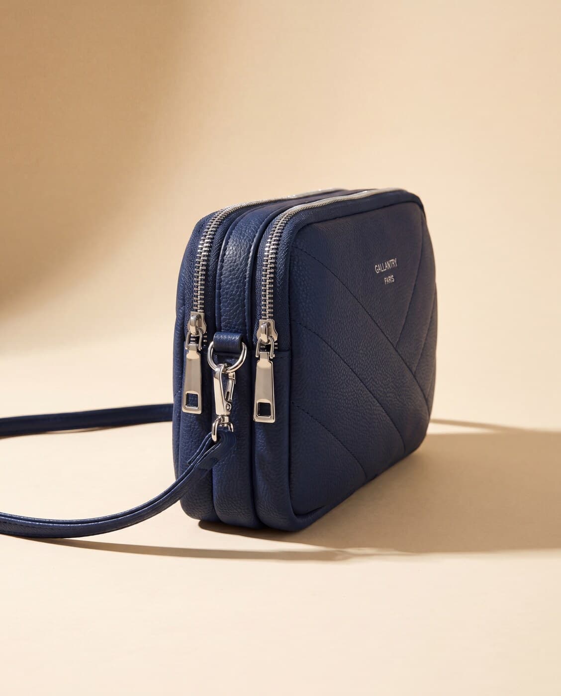 Pochette Bandoulière Bleu Foncé - miniature 4