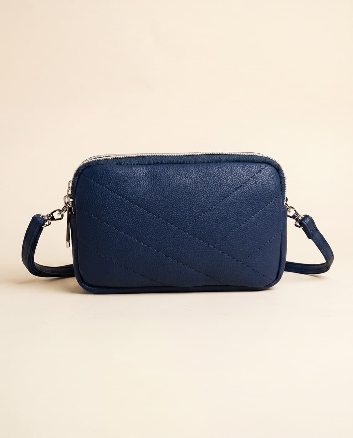 Pochette Bandoulière Bleu Foncé - miniature 6