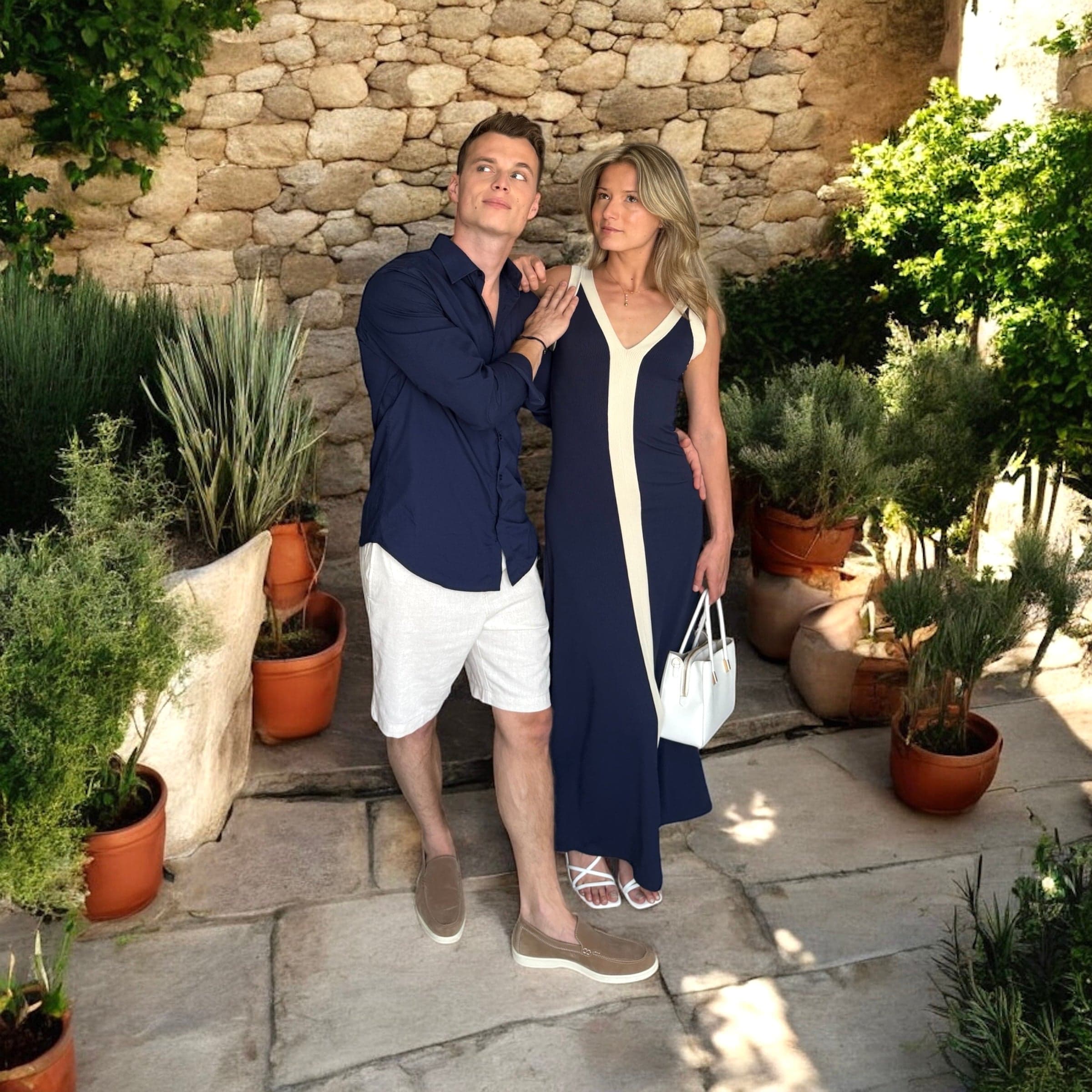 Le Couple Été Contraste Marine