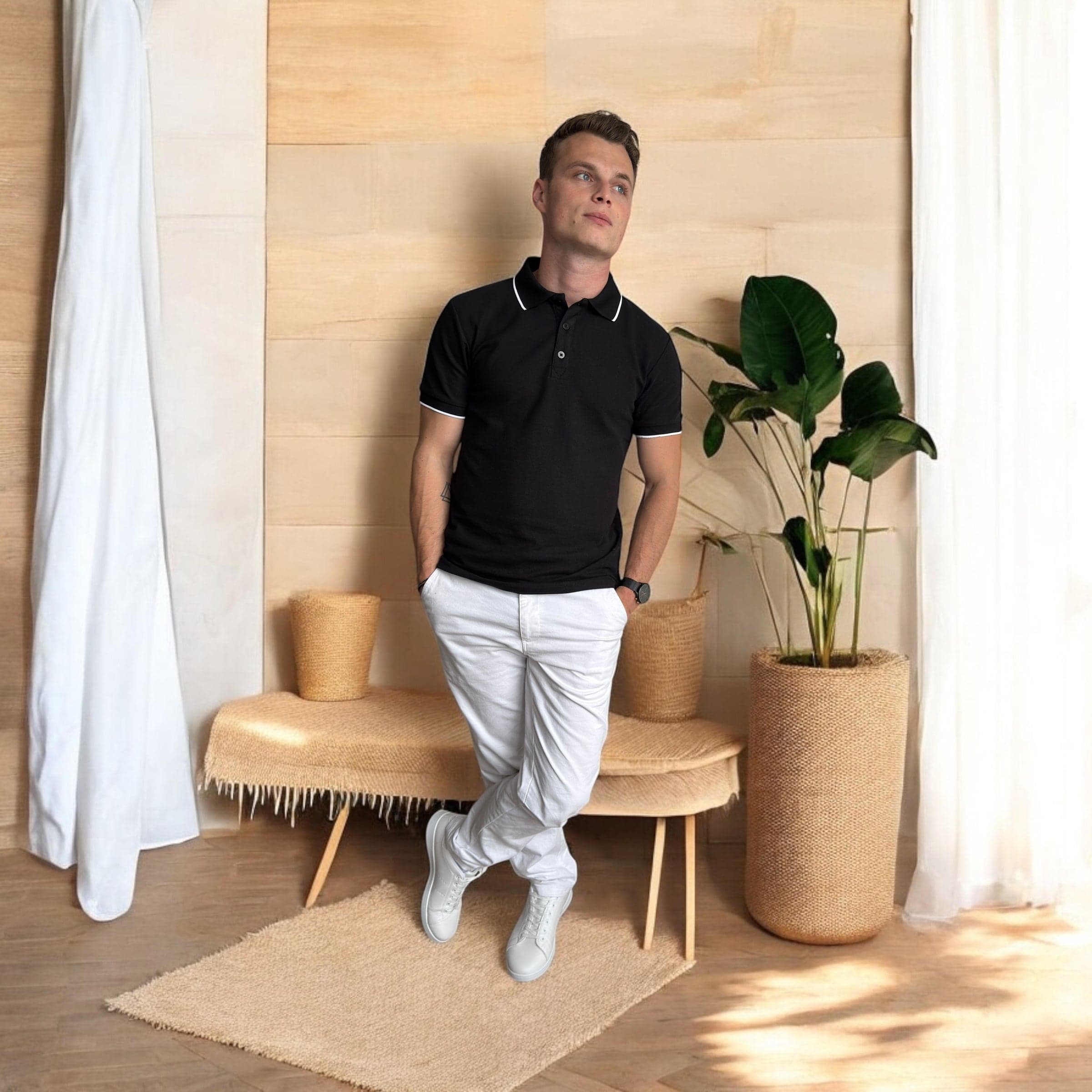 Les accords du polo noir et bordeaux - miniature 2