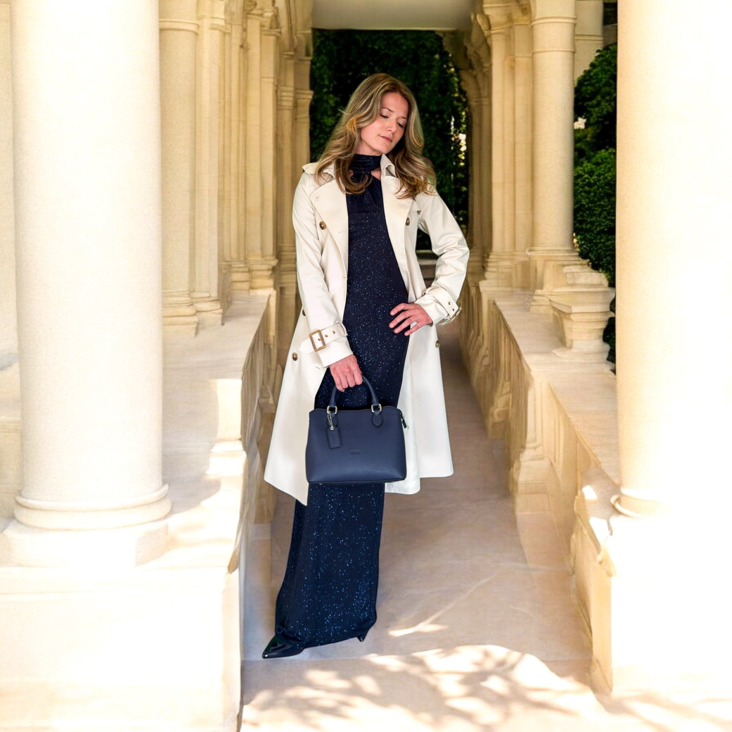 Les accords de la robe bleu & son trench - miniature 8