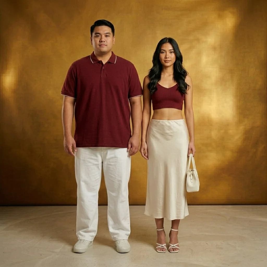 Le Couple Bordeaux & Beige - 1