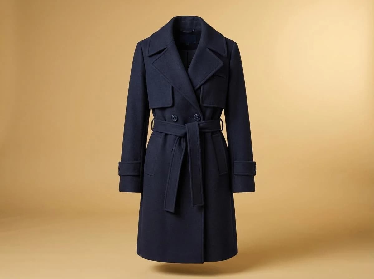 Manteau Long Bleu Marine