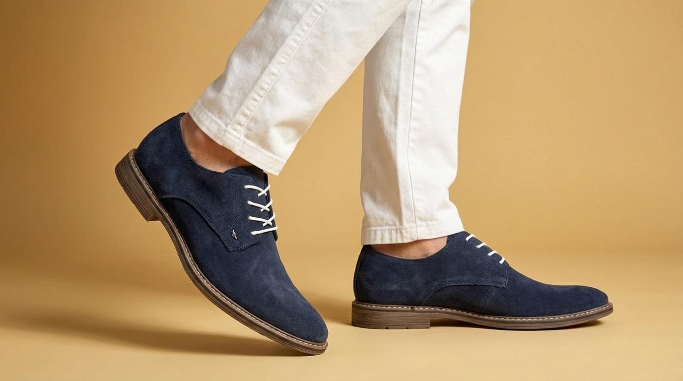 Chaussure Bleu tige Cuir