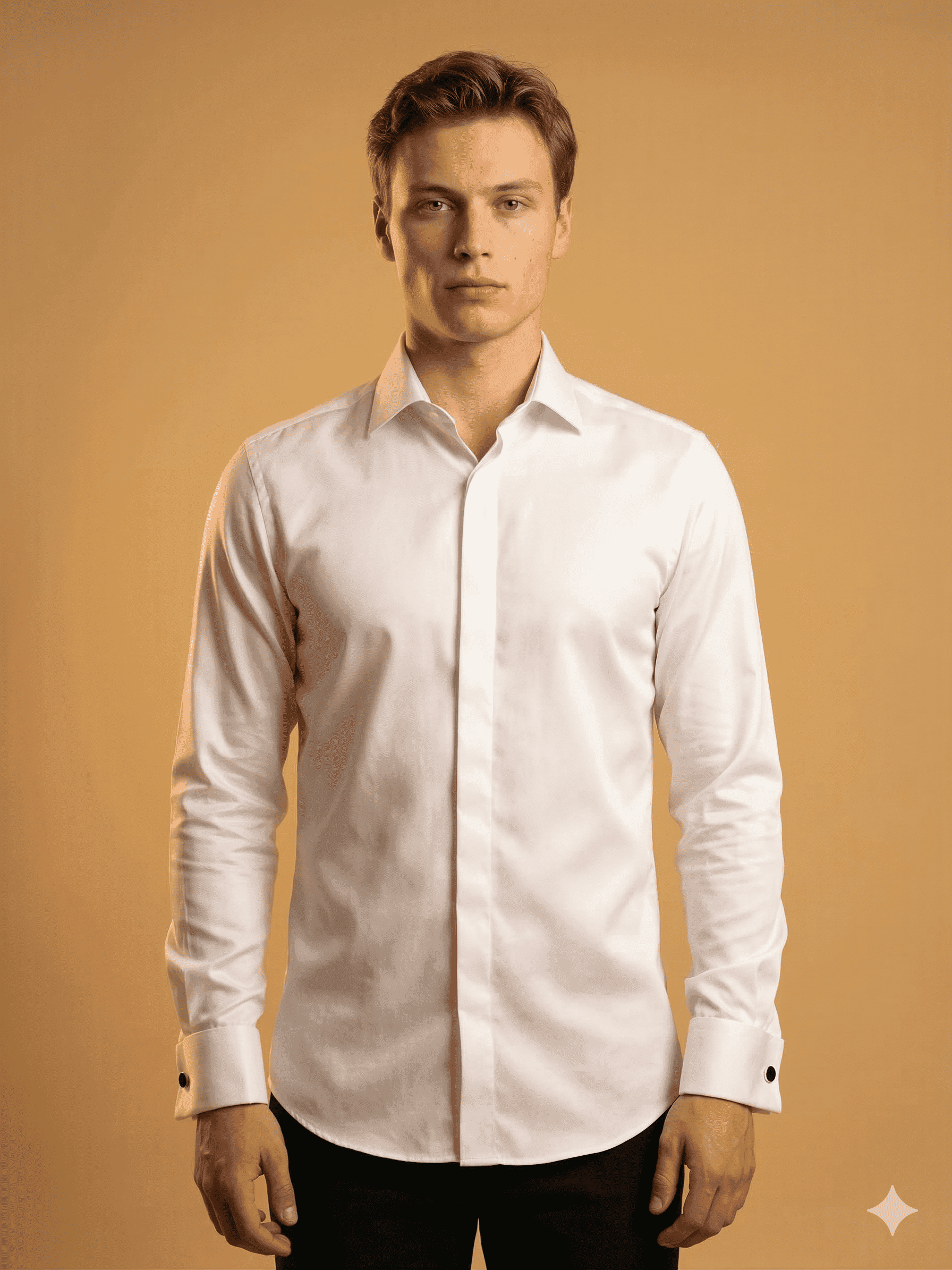 Chemise Blanche Cache Boutons 65/35
