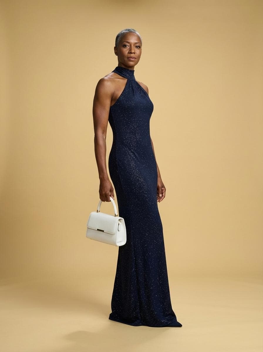 Robe Longue Bleu Marine - 1