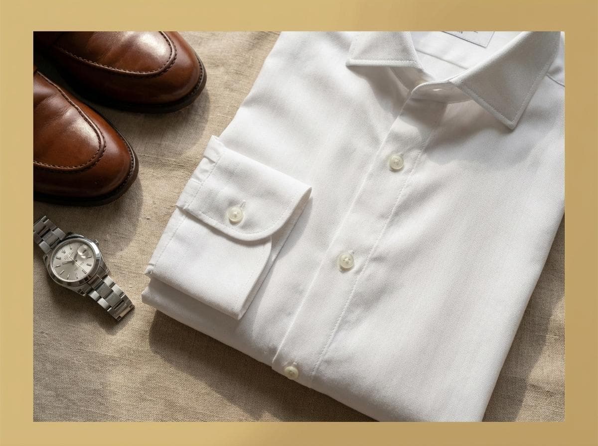 Chemise Chevron Bambou Blanche