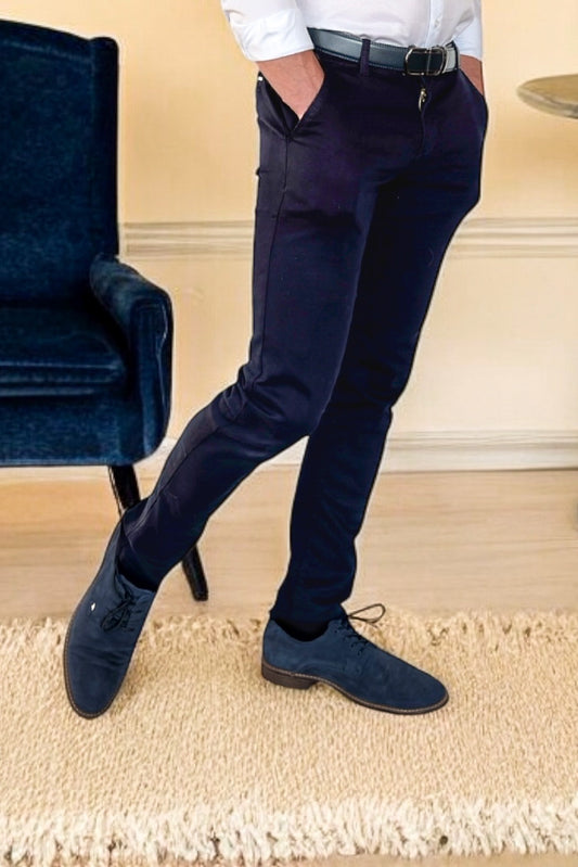 Pantalon Chino Slim – Bleu Marine