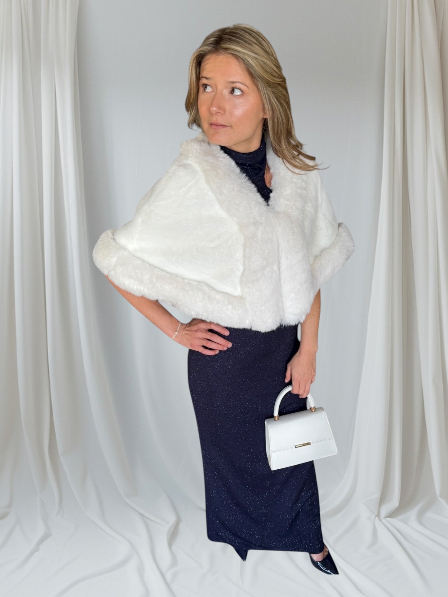 Boléro Poncho Blanc