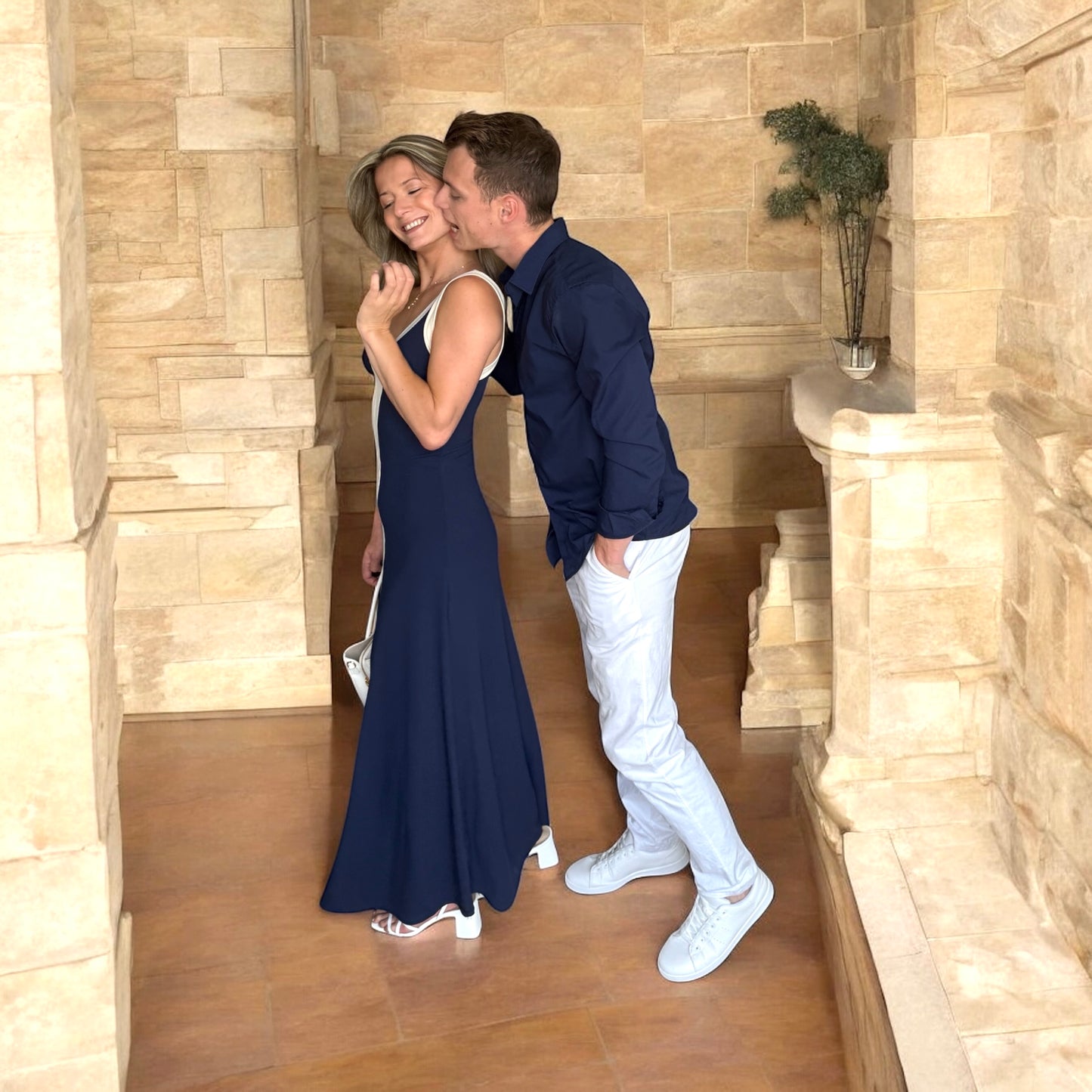 Le Couple Été Contraste Marine