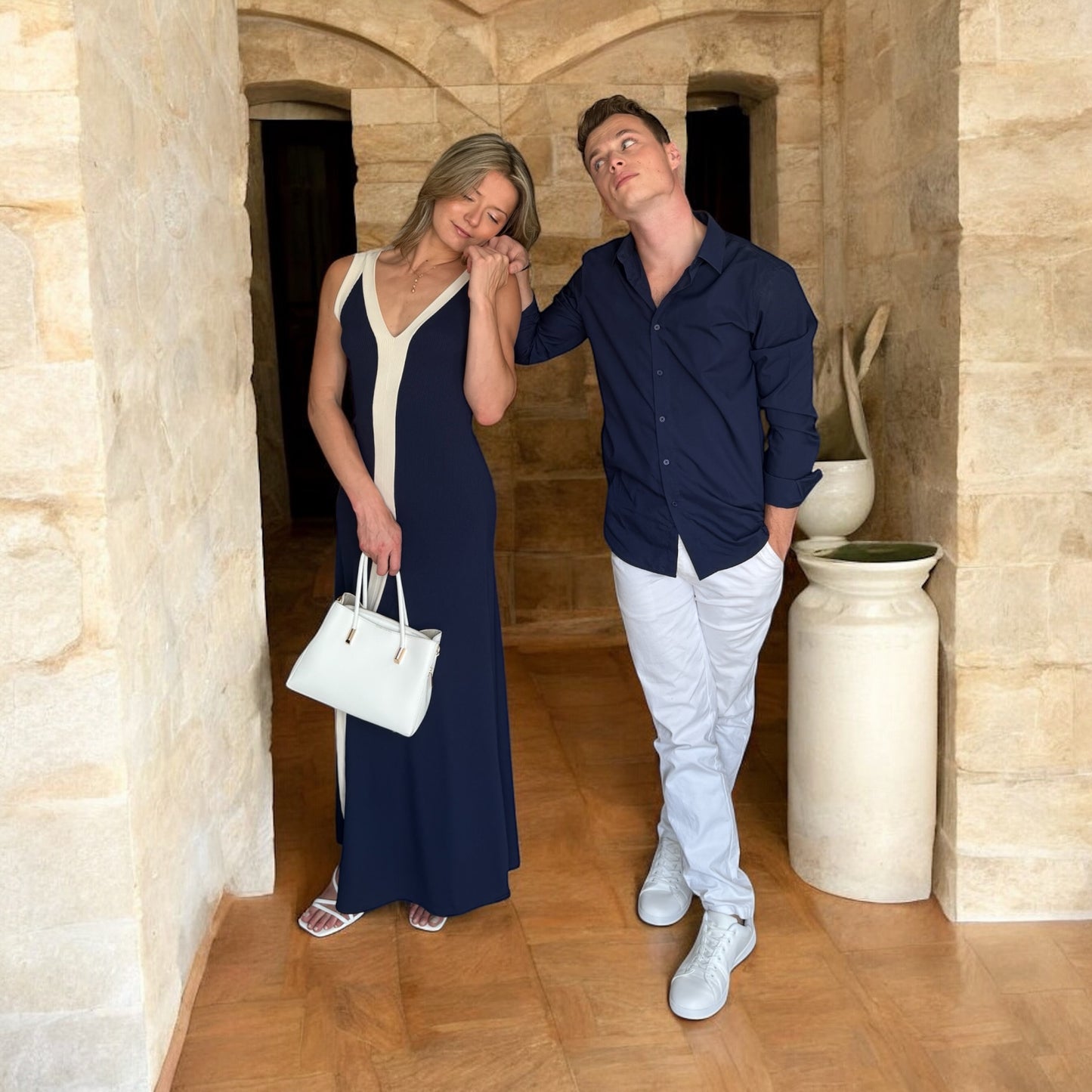 Le Couple Été Contraste Marine
