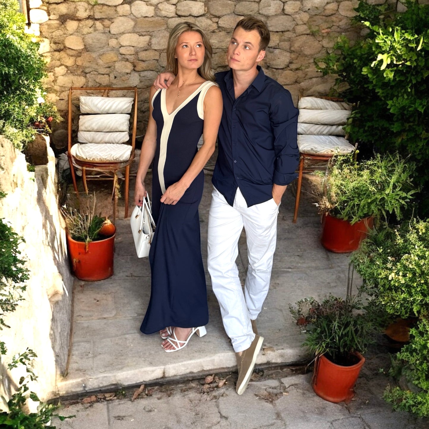 Le Couple Été Contraste Marine