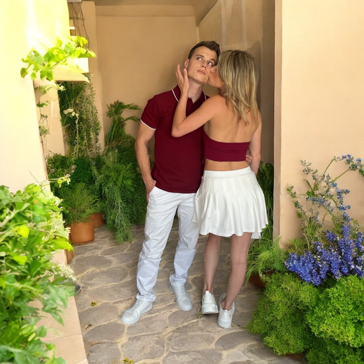 Le Couple Blanc & Bordeaux / noir