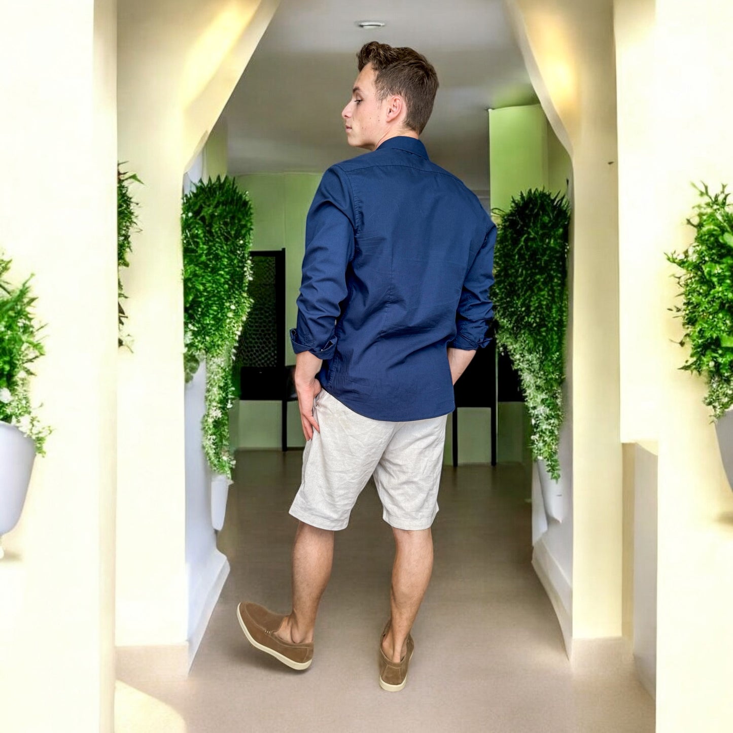 chemise bleu