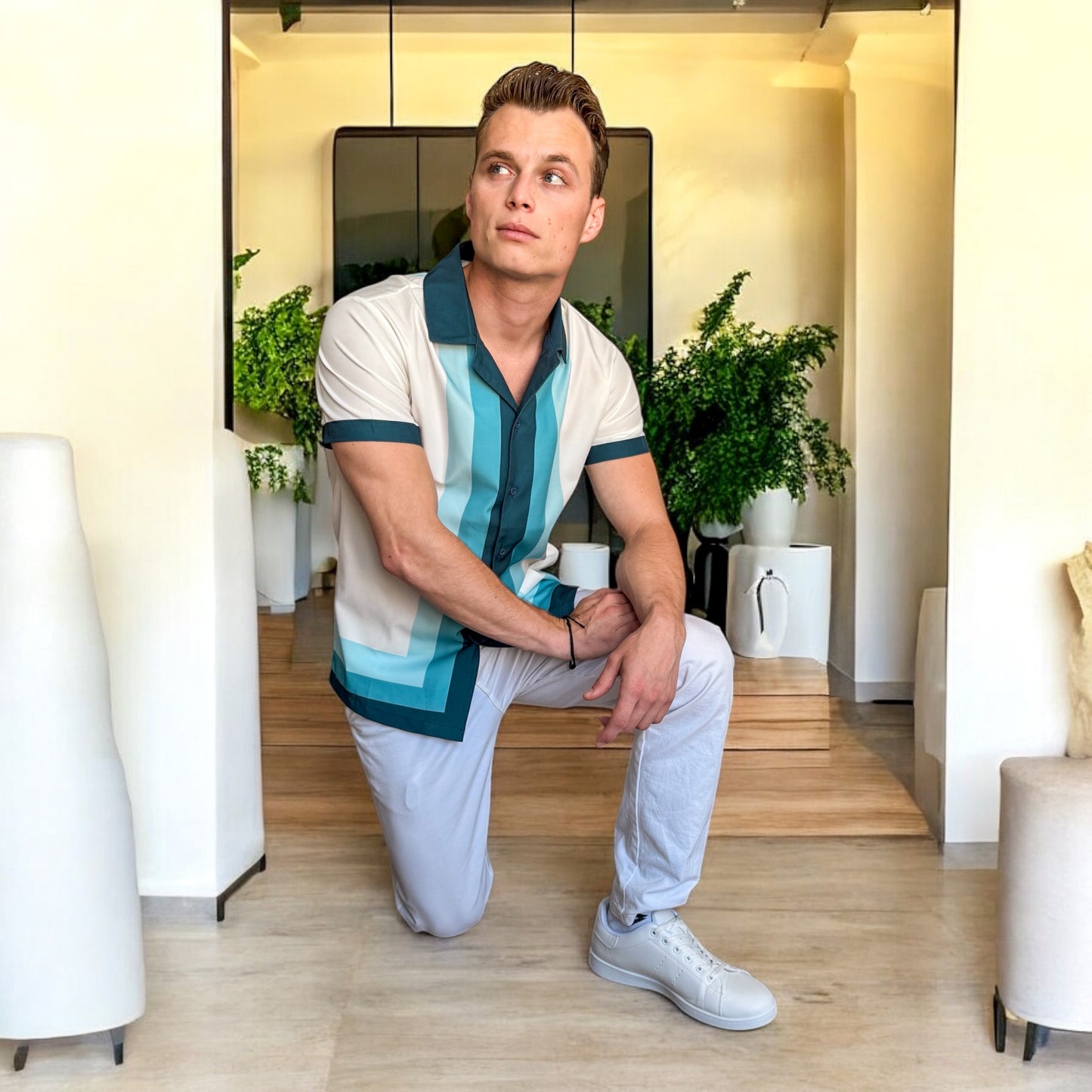 Chemise manche courte dégradé