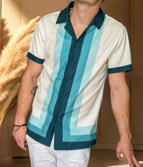 Chemise manche courte dégradé