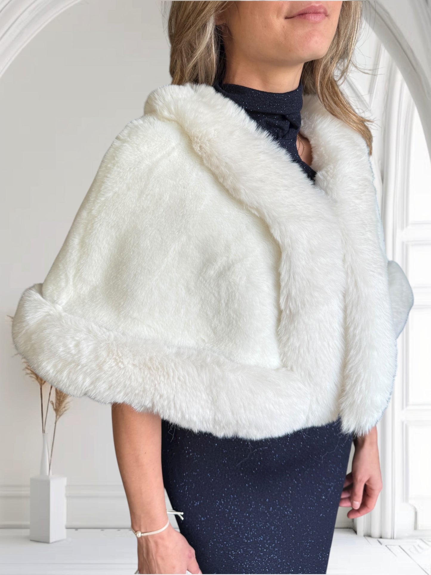 Boléro Poncho Blanc