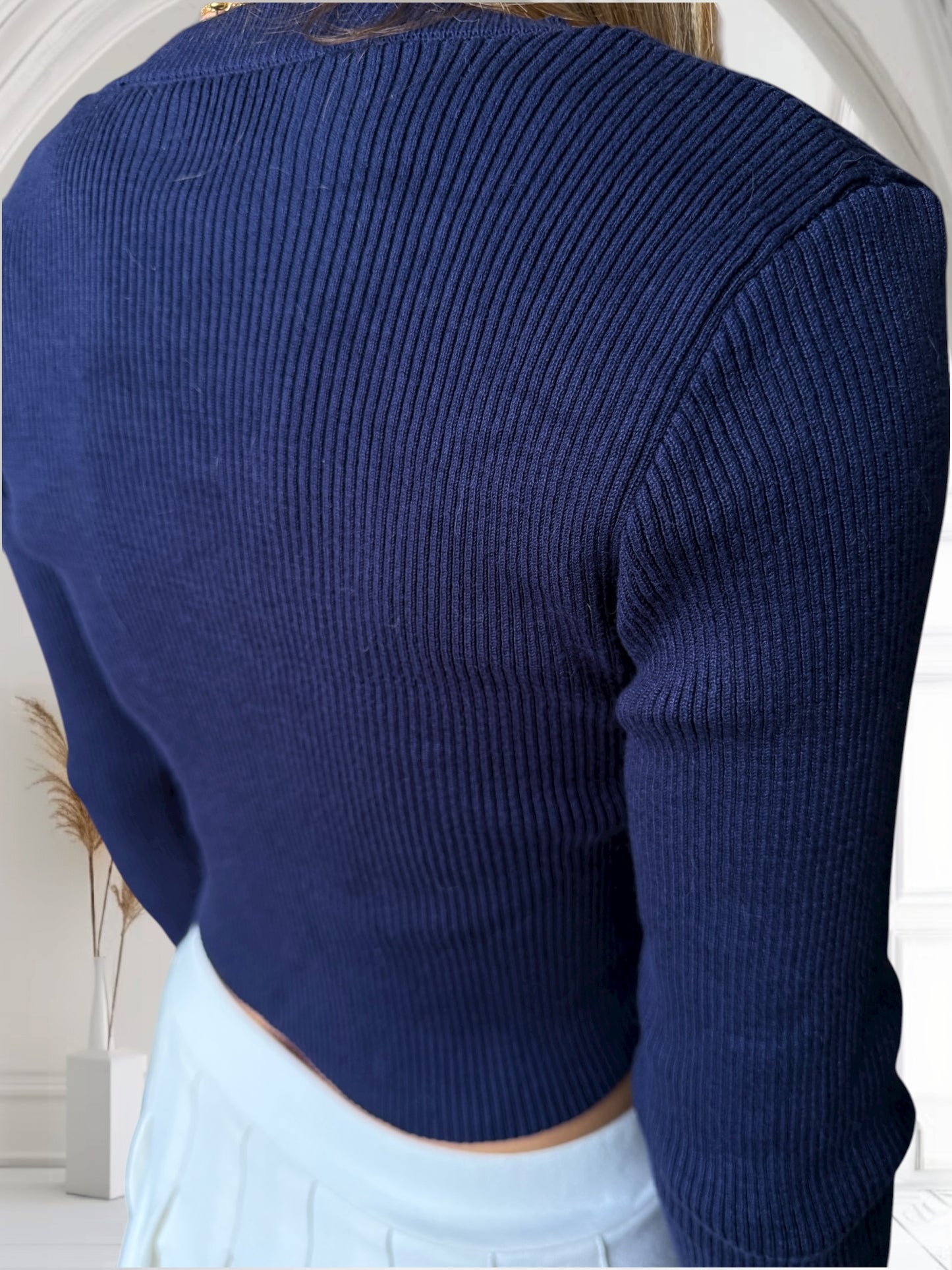 Pull Bleu manche longue et crops top