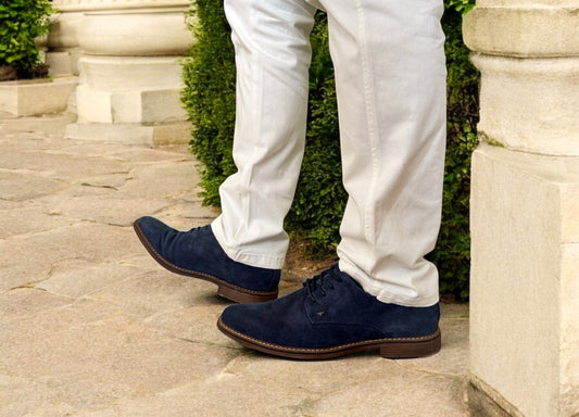 Chaussure Bleu tige Cuir