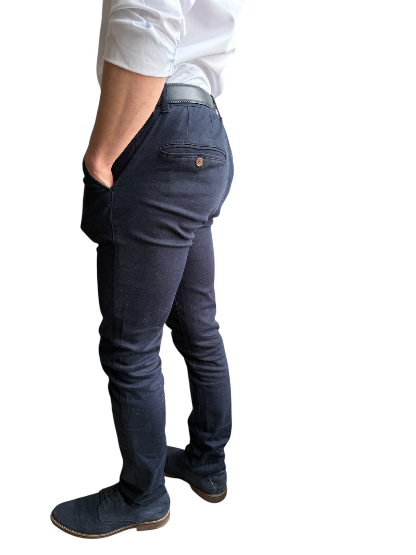 Pantalon Chino Slim – Bleu Marine