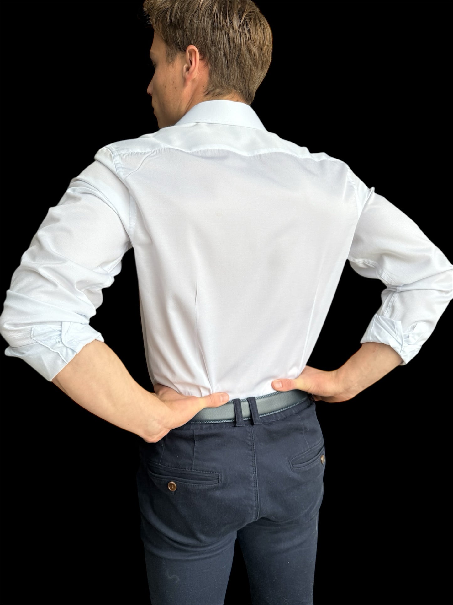 Chemise Slim Fit en Popeline – Blanc