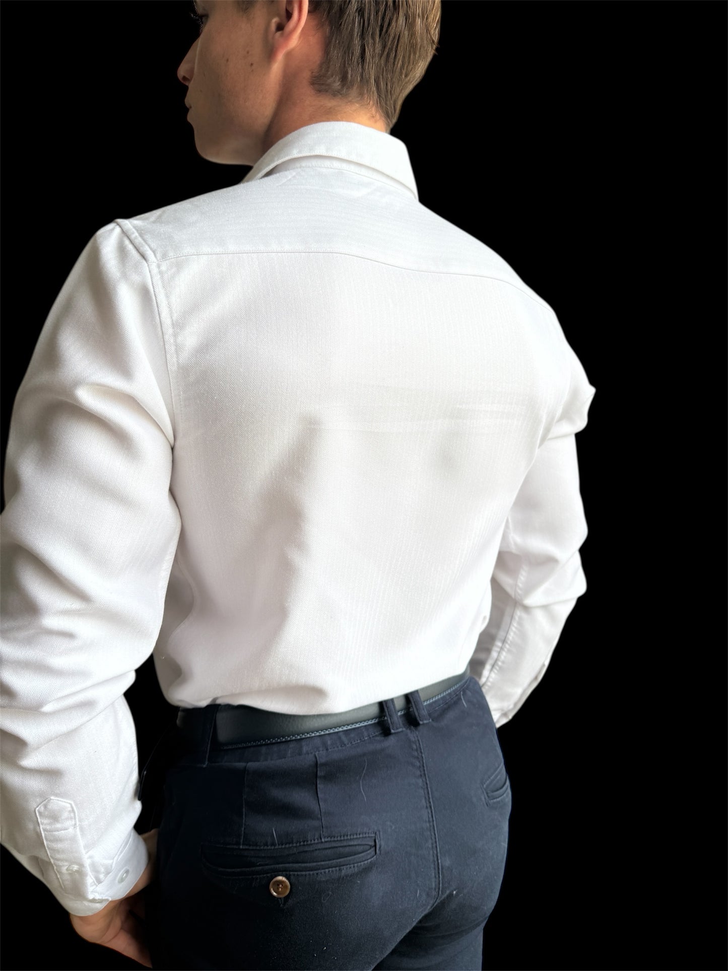 Chemise Chevron Bambou Blanche