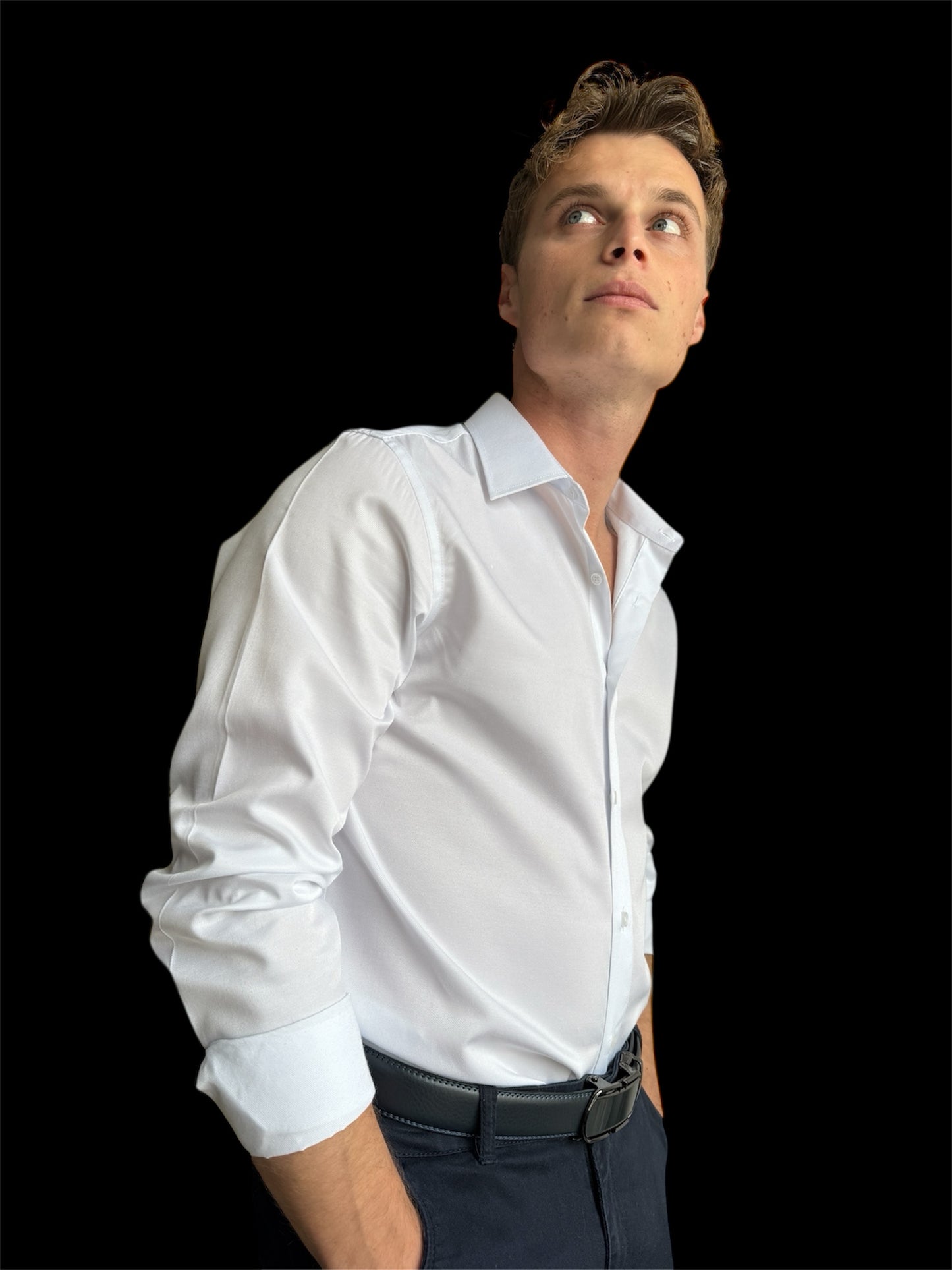 Chemise Slim Fit en Popeline – Blanc