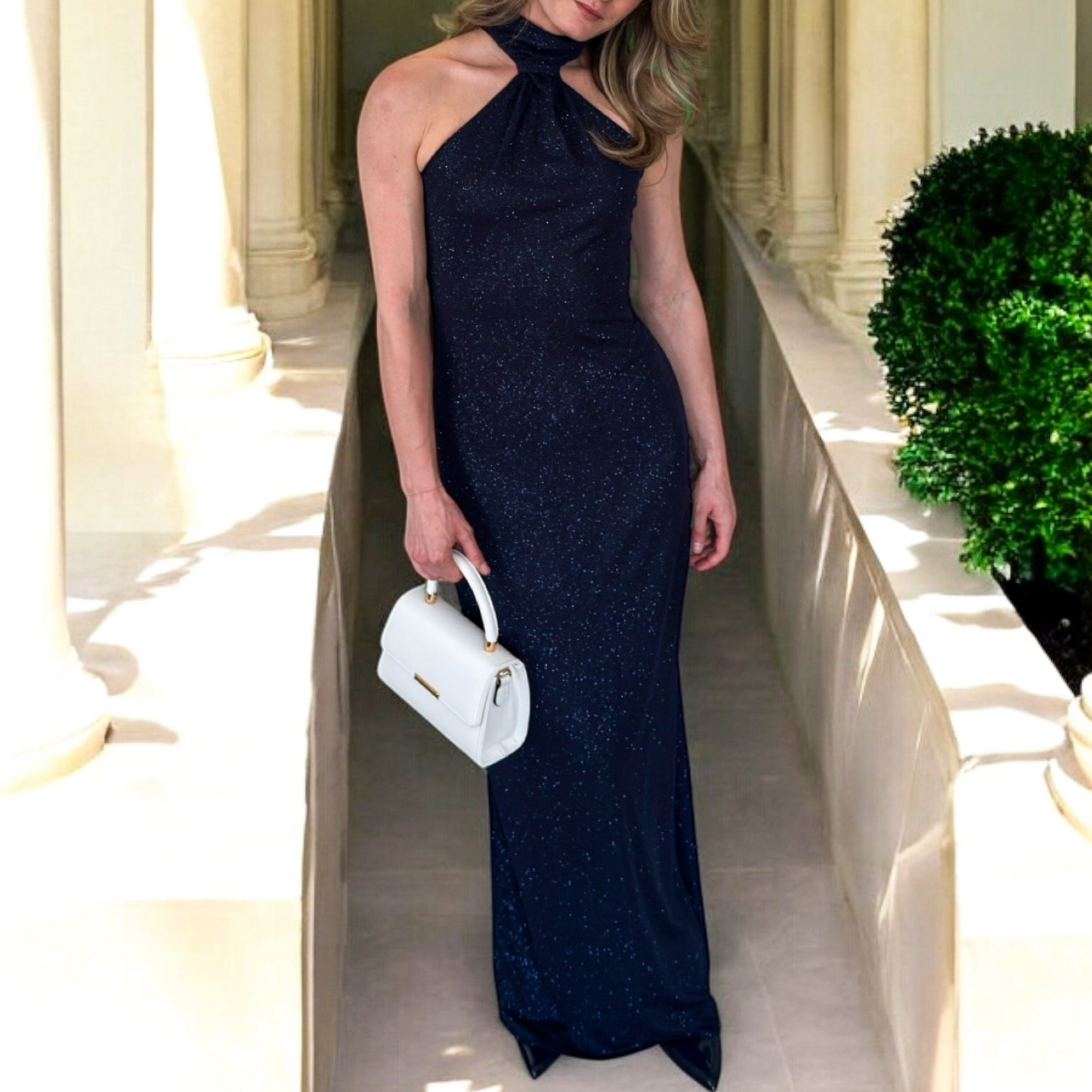 Robe Longue Bleu Marine